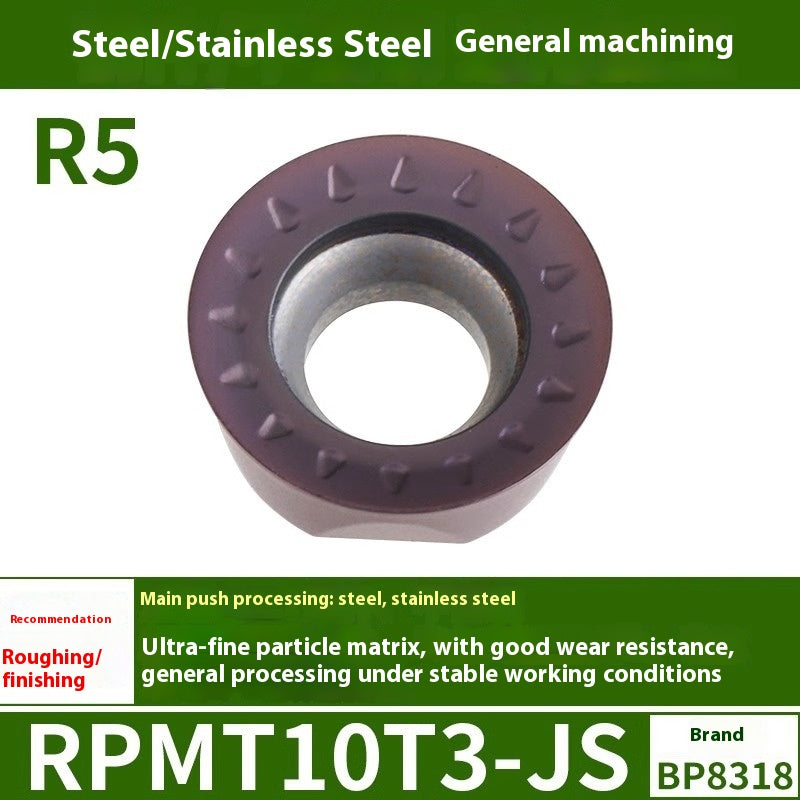 6009 CNC milling inserts RPMW carbide R5 machining center R4 milling machine R6 milling inserts RPMT round cutter grain cutting tools Shandong Denso Pricision Tools Co.,Ltd.